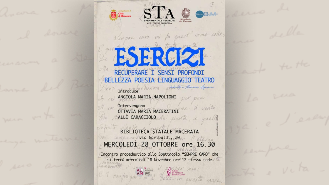 ESERCIZI. RECUPERARE I SENSI PROFONDI. BELLEZZA POESIA LINGUAGGIO TEATRO